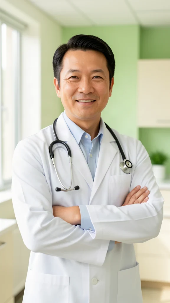 Portrait of Dr Joseph Wang, family physician and acupuncturist at Accord Medical Clinic
